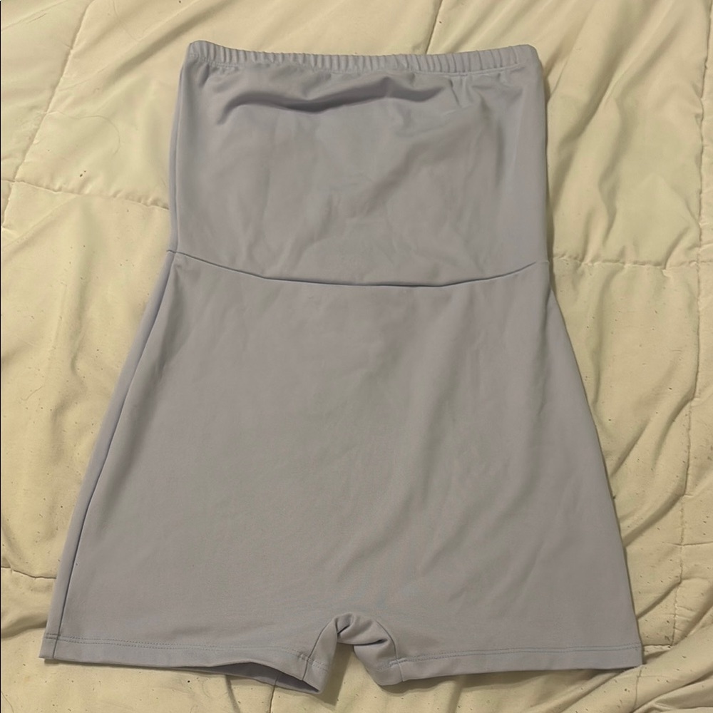 Wild Fable Light Gray Strapless Romper